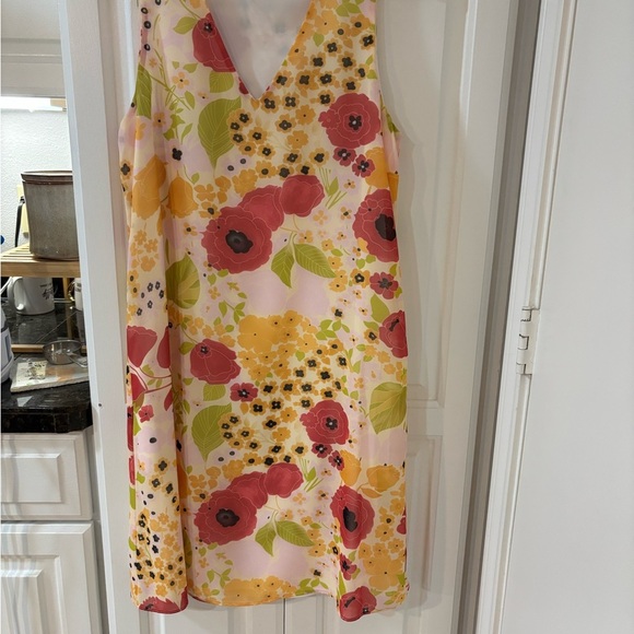 JB by Julie Brown Yellow Cream V-Neck Sundress - Picture 2 of 4